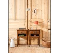 Paire de tables de chevet en bois n°1494