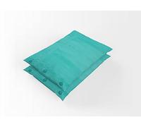 Paire de taies d'oreiller couvre-coussin art candy couvre-oreiller pour coussin de lit 50 x 80 cm en fibre de coton avec fermeture latérale à bouton coloré teinte unie couleur vert émeraude