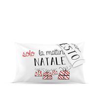 Paire de taies d'oreiller de Noël avec inscription en coton 80 x 50 cm
