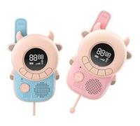 Paire de Talkie-walkie Enfant avec Écran LCD Modèle Meuh-meuh TechKidz Bleu / Rose Bleu / Rose G
