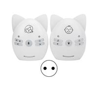 Paire de talkies-walkies sans fil avec veilleuse, moniteur de securite pour bebe 2,4 GHz, prise UE 100-240 V