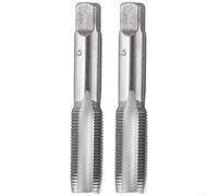 Paire de tarauds métriques à main pour droitier, matériau HSS, outil à filetage fin cannelé pour traitement de l'acier inoxydable, du fer, du cuivre et de l'aluminium (M18 x 1,5 mm)