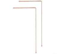 Paire de tiges de radiesthésie en cuivre de haute qualité pour localiser les sources d'eau et les trésors cachés - Outils de détection de métaux portables pour adultes et enfants