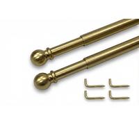 Paire de TIGES Tex Ajustables en Laiton Poli pour Rideau de Verre - Cm. 30-40