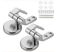 Paire de toilettes universelles de rechange réglables chromées pour charnières de siège avec ferrures - Avec effet chromé pour S