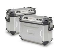 Paire De Valises Latérales Moto KAPPA K’VOYAGER 37L Alu Grise