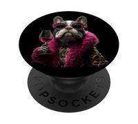 Paire de Verres à vin élégants en Forme de Girafe PopSockets PopGrip Adhésif