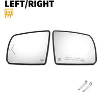 Paire De Verres De Rétroviseur Latéral De Remplacement Avec Plaque De Support Chauffante En Verre Blanc Pour Toyota Sequoia Tundra Avec Modèle De Lampe