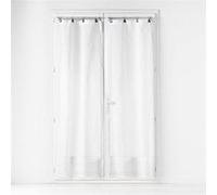 Paire droite anneaux 2 x 70 x 200 cm voile tisse linka Blanc