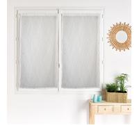 Paire de voilages brodée vague pour fenêtre Beige 60x120 cm