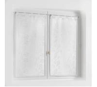 Paire de Voilages ""Edenia"" 60x120cm Blanc