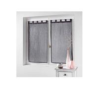 Paire de Voilages "Filiane" 90x160cm Anthracite