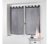 Paire de Voilages "Filiane" 90x160cm Anthracite Gris G