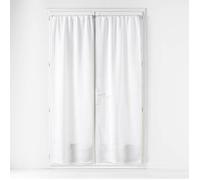 Paire de Voilages Haltona Blanc - Effet Lin Tissé 70x200 cm