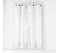 Paire de voilages Linka 2 x 70 x 200 cm voile tissé blanc - œillets