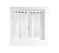 Douceur d'Intérieur – Paire de voilages maille «Odilia» 60×90 cm Blanc G