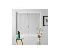 Douceur d'Intérieur Paire droite à anneaux Milza Voile tissé 2 x 60 x 160 cm Blanc