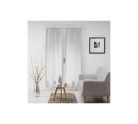 Douceur d'Intérieur – Paire voilages Milza – Voile tissé effet lin passe-tringle – 2x70x200 cm Gris