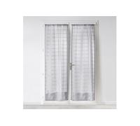Paire de Voilages Passe-Tringle "Candide" 70x240cm Gris