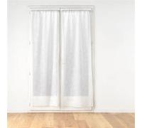 Paire de Voilages Passe-Tringle "Edenia" 70x200cm Blanc Blanc G