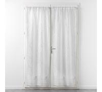 Douceur d'Intérieur – Paire droite passe-tringle Filiane – Voile sablé appliqué – 2x70x240 cm