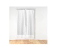 Douceur d'Intérieur, Paire Droite Passe-Tringle (2 x 70 x 240 cm) Olympia Blanc, Voile Sablé Brodé