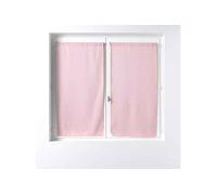 Douceur d'Intérieur – Paire de voilages Soane – Passe-tringle, voile tissé 2×60×160 cm Rose