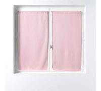 Douceur d'Intérieur – Paire de voilages Soane – Passe-tringle, voile tissé 2×60×160 cm Rose