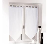 Paire de Voilages ""Voiline"" 60x120cm Blanc