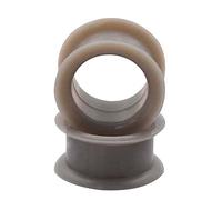 Paire d'écarteurs à œillets en silicone gris 42 mm, Silicone, Sans pierre précieuse