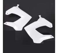Paire D'écopes Ouïes De Radiateur Pour Moto Derbi 50 Senda Blanc Brillant Neuf