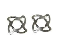 Paire d'embouts de réglage précharge Accossato argent avec hexagone interne de 22 mm pour Mv Agusta F3 800 - Aiguille - Rc de 2012 à 2019 (CC 800)