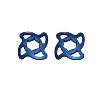 Paire d'embouts de réglage précharge Accossato bleu avec hexagone interne de 22 mm pour Mv Agusta Brutale 800 - Rr - Dragster de 2012 à 2017 (CC 800)