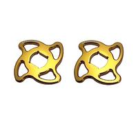 Paire d'embouts de réglage précharge Accossato or avec hexagone interne de 14 mm pour Triumph Daytona 955 Ie de 1999 à 2002 (CC 955)