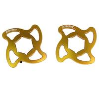 Paire d'embouts de réglage précharge Accossato or avec hexagone interne de 22 mm pour Aprilia Rsv4 Factory - Sbk Racing de 2009 à 2010 (CC 1000)