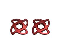 Paire d'embouts de réglage précharge Accossato rouges avec hexagone interne de 17 mm pour Triumph Daytona 675 de 2014 à 2015 (CC 675)