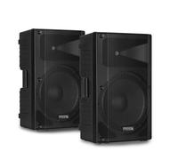 Paire d'enceinte passive de Sono IBIZA SOUND XTK15-MKII 15""/38cm 2x600W - DJ Bass reflex à 2 voies - Tweeter à compression