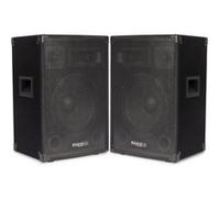Paire d'enceinte passive - Ibiza Sound DISCO10B - Sonorisation DJ - TRAPEZOIDALE 10"/25cm 2x400W 3 VOIES BassReflex