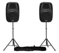 Gemini Paire d'enceintes amplifiées Boomer 10" 880W avec pied