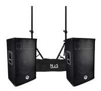Paire d'enceintes DJ - BM SONIC - BMS-15 - 15""/38 cm 3 voies - 700W max / 350W RMS - Bass Reflex trapézoïdal