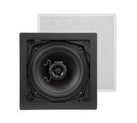 Paire d'enceintes encastrables carrées 70 watts blanches - FL101 (la paire)
