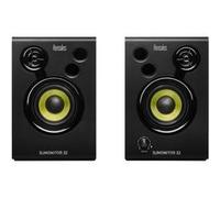 Hercules Paire d'enceintes de bibliothèque DJ Monitor 32 – Actives 2 voies 15 W 3,5 pouces Noir