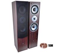 Paire d'enceintes Hifi/Home-Cinéma 2x500W L766-WA + 10 Mètres de câbles transparent