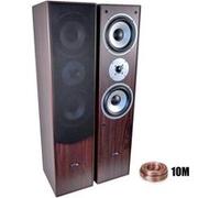 Paire d'enceintes Hifi/Home-Cinéma 2x500W L766-WA + 10 Mètres de câbles transparent G