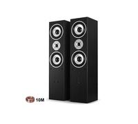 Paire d'enceintes Hifi/Home-Cinéma Noir 2x500W L766-BK + 10 Mètres de câbles transparent