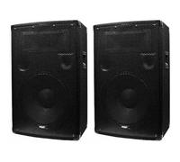 Paire d'enceintes IBIZA SOUND DISCO-12 - 2 x 600 W - Forme trapézoïdale - Basses puissantes