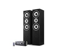 Paire d'enceintes L766-BK Noir Acoustiques Hifi/Home-Cinéma 2x500W + Amplificateur STÉRÉO - USB/BLUETOOTH/SD/ RADIO FM