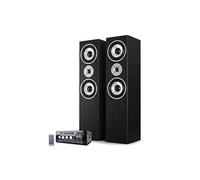 Paire d'enceintes L766-BK Noir Acoustiques Hifi/Home-Cinéma 2x500W + Amplificateur STÉRÉO - USB/BLUETOOTH/SD/ RADIO FM