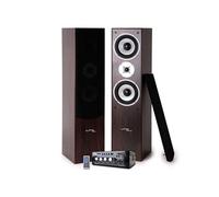 Paire d'enceintes L766-WA Acajou/Noisetier Acoustiques Hifi/Home-Cinéma 2x500W + AMPLI STEREO - USB/BLUETOOTH/SD/ RADIO FM