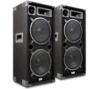 Paire d'enceintes passives IBIZA SOUND STAR 210 - DISCO BOX, Puissance 2x500W Bass-Reflex 2 Boomers 25cm - 3 voies
